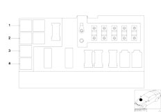 E53 X5 4.4i M62 SAV / Vehicle Electrical System/  Relay Positioning Behind Glove Box