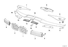 E31 840i M60 Coupe / Vehicle Trim/  Grille