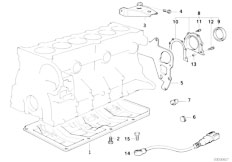 E34 525ix M50 Sedan / Engine/  Engine Block Mounting Parts