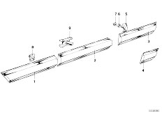 E12 525 M30 Sedan / Vehicle Trim Mould Rock Panel Fender Door Covering