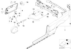 E46 330Ci M54 Cabrio / Bodywork Side Panel Tail Trim