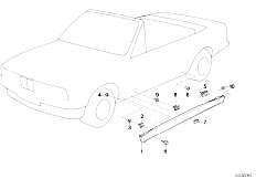 E30 M3 S14 Cabrio / Vehicle Trim/  Door Sill-2