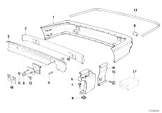 E30 M3 S14 2 doors / Vehicle Trim Bumper Rear