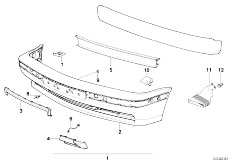 E34 530i M30 Sedan / Vehicle Trim Front Bumper Trim M Technic
