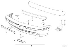 E34 525i M50 Sedan / Vehicle Trim/  Front Bumper Trim M Technic