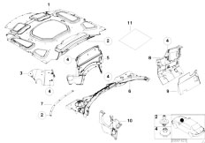 E52 Z8 S62 Roadster / Vehicle Trim Sound Insulating Front