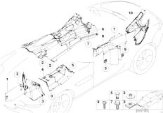 E52 Z8 S62 Roadster / Vehicle Trim/  Heat Insulation