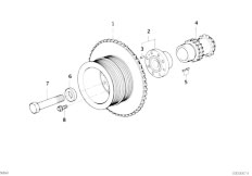 E32 740iL M60 Sedan / Engine/  Belt Drive Vibration Damper