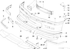 E36 318is M42 Sedan / Vehicle Trim Trim Panel Bumper Front Class Ii