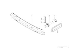 E38 750i M73 Sedan / Vehicle Trim/  Carrier Bumper Rear