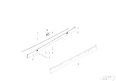 E36 325i M50 Sedan / Vehicle Trim/  Door Sill