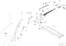 E36 320i M52 Touring / Vehicle Trim/  Trim Panel A B C D Column