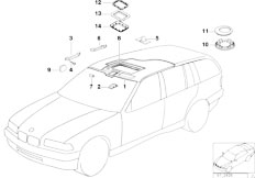 E36 316i M43 Touring / Vehicle Trim/  Headlining Handle