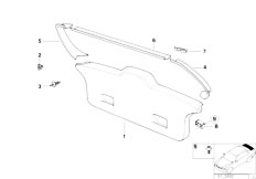 E36 318i M43 Touring / Vehicle Trim/  Trim Panel Trunk Lid