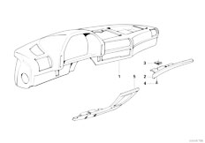 E32 730i M60 Sedan / Vehicle Trim/  Trim Panel Dashboard-3