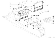 E38 740i M62 Sedan / Vehicle Trim/  Instrument Panel Of Center Console