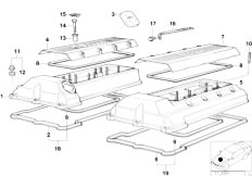 E38 735iL M62 Sedan / Engine/  Cylinder Head Cover