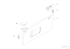 E38 750i M73 Sedan / Vehicle Trim/  Sun Visor