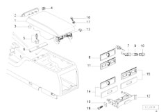 E38 730i M60 Sedan / Vehicle Trim/  Rear Mounting Parts Of Center Console