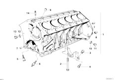 E38 750iL M73 Sedan / Engine/  Engine Block