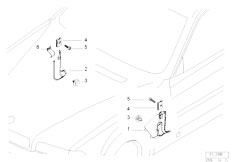 E38 740i M62 Sedan / Vehicle Trim/  Trim Panel Leg Room