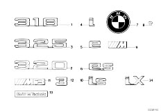 E30 318i M10 4 doors / Vehicle Trim/  Emblems-2