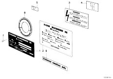 E30 325i M20 Cabrio / Equipment Parts/  Label-2