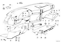 E30 318i M10 4 doors / Vehicle Trim/  Trim Panel Dashboard