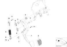 E53 X5 3.0i M54 SAV / Pedals Pedals Supporting Bracket Clutch Pedal