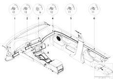 E39 530d M57 Touring / Vehicle Trim/  Brushed Aluminium Decorat Cover Strips