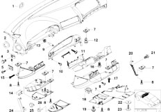 E39 530d M57 Touring / Vehicle Trim/  Trim Panel Dashboard Mounting Parts