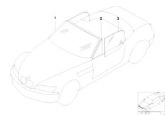 Z3 Z3 M3.2 S54 Roadster / Vehicle Trim/  Glazing