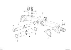 E34 530i M60 Touring / Engine/  Cooling System Pipe