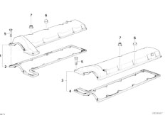 E38 750iLS M73N Sedan / Engine/  Cylinder Head Cover