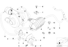 E39 520d M47 Sedan / Engine/  Vacum Control Engine Turbo Charger