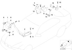 E46 330xi M54 Touring / Front Axle/  Sensor Hdlght Vertical Aim Ctrl 4 Wheel