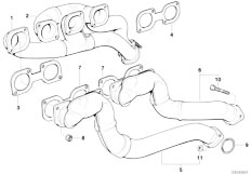 E32 740i M60 Sedan / Engine/  Exhaust Manifold