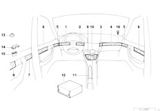 E34 525i M50 Sedan / Vehicle Trim/  Fine Wood Trim Classic Nutwood