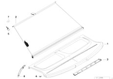 E36 316i 1.6 M43 Compact / Vehicle Trim Rear Window Shelf Manual Sun Blind