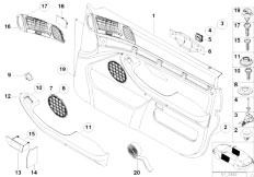 E39 520i M54 Sedan / Vehicle Trim/  Door Trim Panel Front