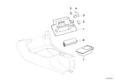 E34 525i M50 Sedan / Vehicle Trim/  Single Parts F Storing Partition Cab