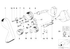 E30 323i M20 4 doors / Engine/  Timing And Valve Train Tooth Belt