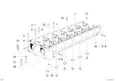 E34 M5 S38 Touring / Engine/  Cylinder Head Intermediate Housing