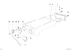 E34 M5 S38 Touring / Engine Bottom Housing Mounting Parts