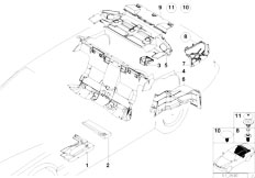 E38 750iLS M73 Sedan / Vehicle Trim Sound Insulating Rear