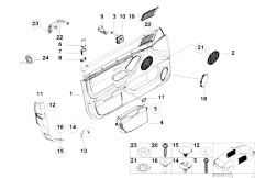 E38 750iLS M73 Sedan / Vehicle Trim Door Trim Panel Front-2