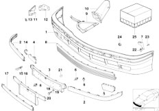 E36 316i M43 Sedan / Vehicle Trim/  Trim Panel Bumper Front