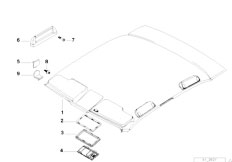 E38 750iLS M73 Sedan / Vehicle Trim Headlining Handle