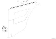 E30 M3 S14 2 doors / Vehicle Trim/  Lateral Trim Panel Rear-3