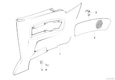 E30 M3 S14 Cabrio / Vehicle Trim/  Lateral Trim Panel Rear
